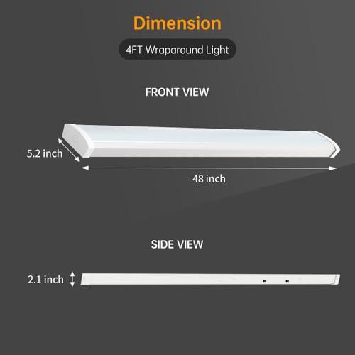 【並行輸入品】 Haloitte 4FT LED Wraparound Light， 0 10V Dim， 120 277V 4 Foot Wr_4
