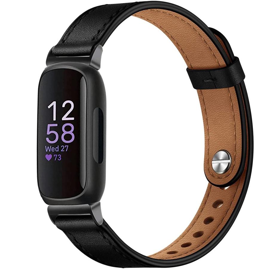 並行輸入品】Fitbit Inspire 3/2/1用レザーバンド 調節可能なスポーツ
