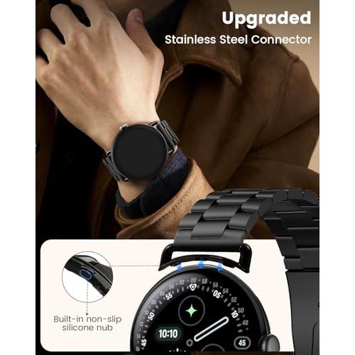 並行輸入品】Google Pixel Watch 4 45mm用メタルバンド ステンレス