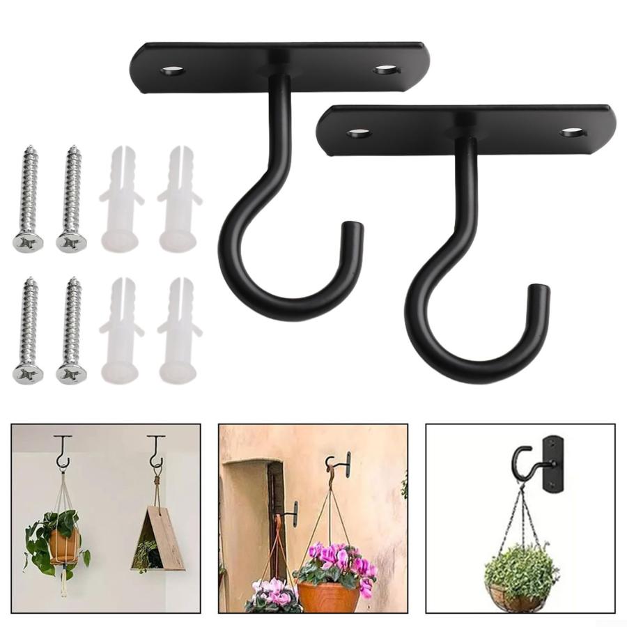 【並行輸入品】 Ceiling Hooks for Hanging Plants， Heavy Duty Wall Hanging Hooks，_9