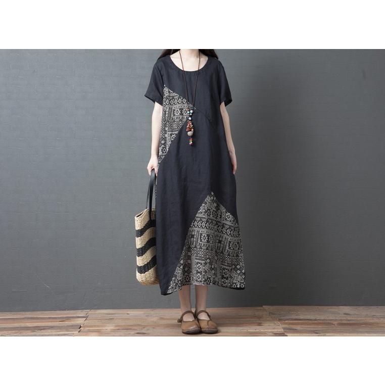 ロングワンピース レディース 夏 半袖 コットンリネン Tシャツワンピース ゆったり 体型カバー おしゃれ きれいめ 大人 シンプル 夏物 Mm New Forest Heart 通販 Yahoo ショッピング