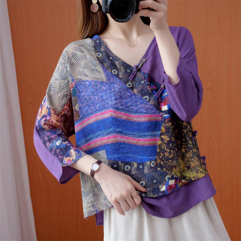 ブラウス レディース 綿麻混風 花柄 シャツ トップス ゆったり 大きいサイズ プルオーバー 体型カバー 夏 コーデ 30代 40代 50代 Yl New Forest Heart 通販 Yahoo ショッピング