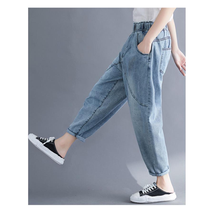 デニムパンツ レディース 楽チン ボトムス ジーパン 腰回りスッキリ ダメージデニムパンツ 大きいサイズあり ワイドパンツ 人気アイテム Yl14721 New Forest Heart 通販 Yahoo ショッピング