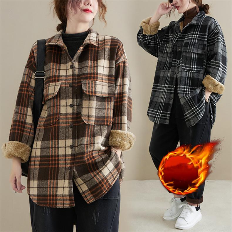 あったか裏ボアシャツ シャツジャケット 厚手 裏起毛 レディース チェック柄 ロング丈 秋冬 体型カバー 防寒 40代30代 寒い日の味方 Yl New Forest Heart 通販 Yahoo ショッピング