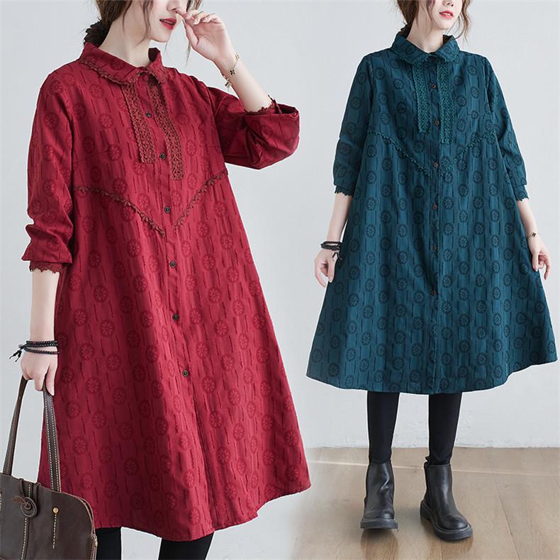 シャツワンピース レディース ゆったりとしたシルエット 長袖 大人可愛い 着痩せ 大きいサイズあり シーズン問わず大活躍 着回し力抜群 Yl New Forest Heart 通販 Yahoo ショッピング