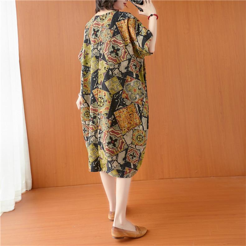 ワンピース レディース 夏 半袖 ゆったりとしたシルエット 30代40代50