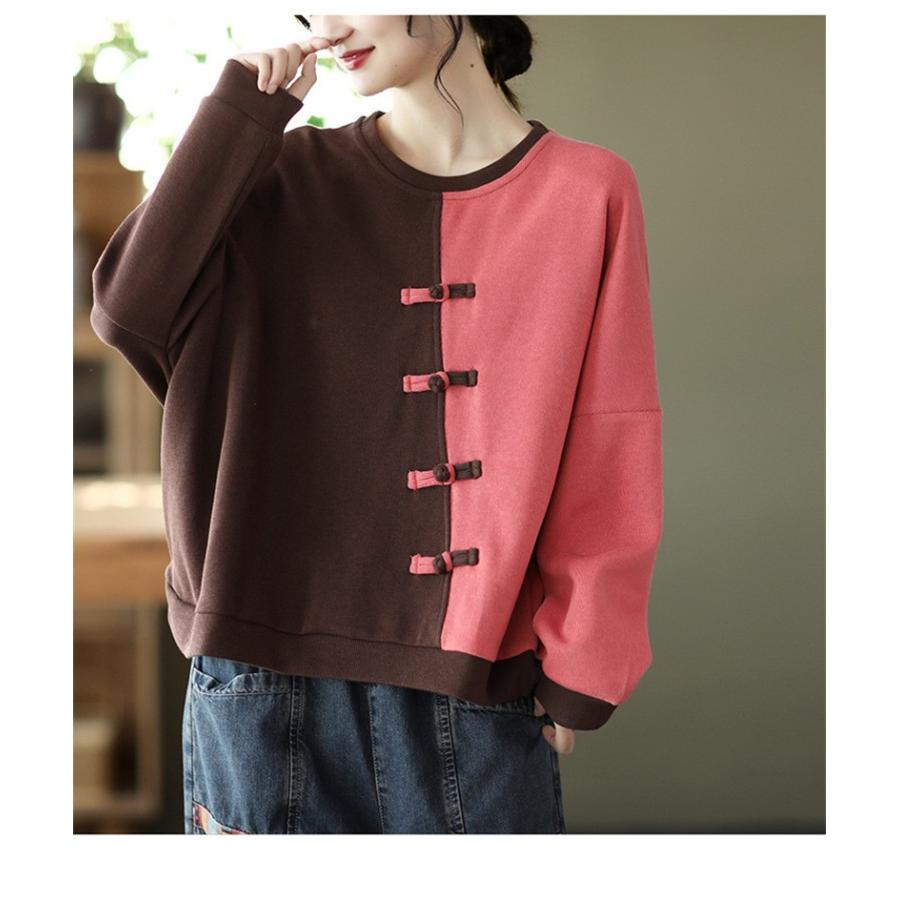 レディース トレーナー ゆるりとしたスウェット トップス レディース 長袖 大人可愛い プルオーバー 春物 新作 グリーン ピンク 着心地抜群 Yl New Forest Heart 通販 Yahoo ショッピング