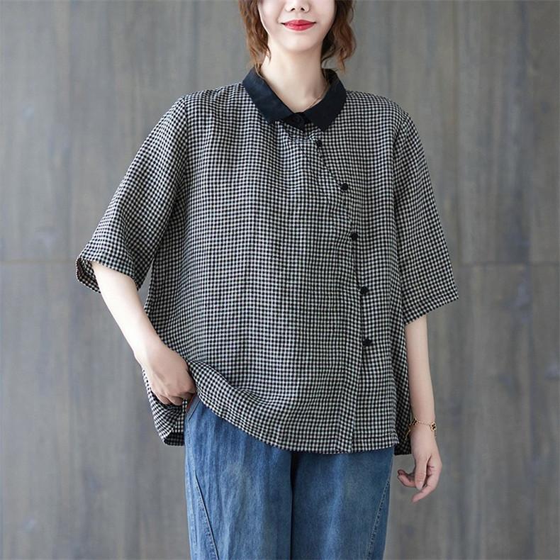 J.N.Hearts半袖ブラウス 小花柄シャーリングブラウス/前後2way/洗える(ブラウス・シャツ