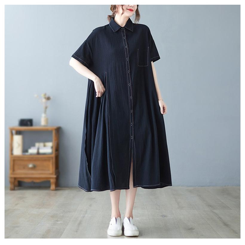 シャツワンピース レディース ロングワンピ 自然に体型カバー シャツワンピース レディース ロングワンピ 自然に体型カバー