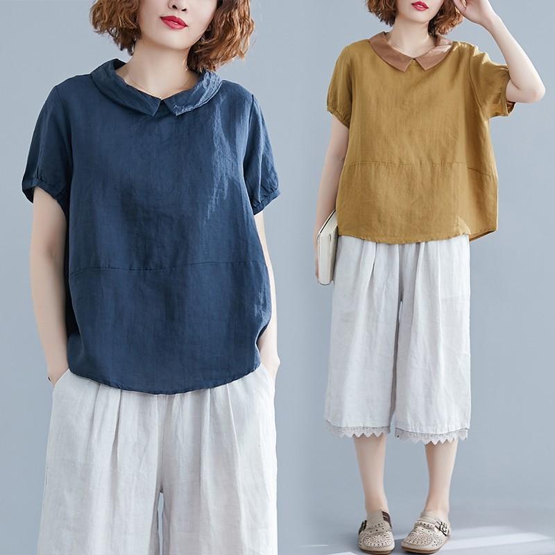 シャツ ブラウス チュニック 襟付き 無地 ゆったり レディース トップス 体型カバー 大きいサイズ 上品 Yl6146 New Forest Heart 通販 Yahoo ショッピング