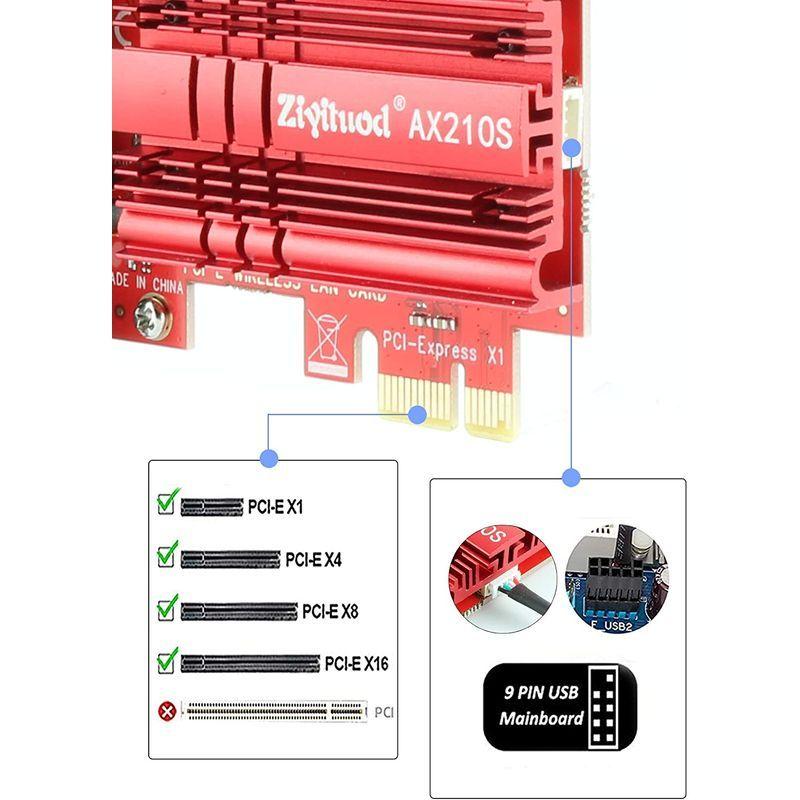 ZYT WiFi 6E PCIe 無線LANカード | Intel Wi-Fi 6E AX210 | 5400Mbps(6GHz 2402M :20220520010939-01876:ニューインテックストア - 通販 - Yahoo!ショッピング ZYT WiFi 6E PCIe 無線LANカード | Intel Wi-Fi 6E AX210 | 5400Mbps(6GHz 2402M :20220520010939-01876:ニューインテックストア - 通販 - Yahoo!ショッピング