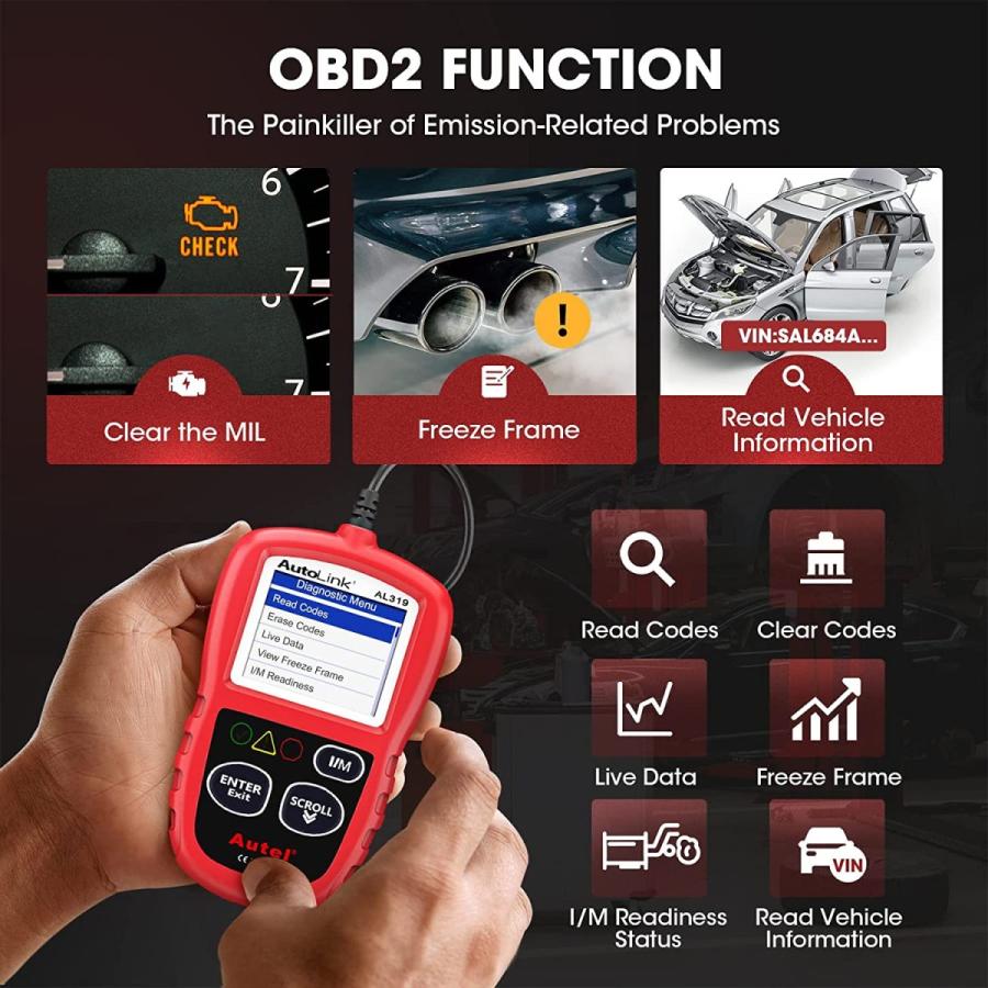 Autel ] AL319 OBD2 故障診断機 ミニ 診断機 自動車 車 スキャンツール