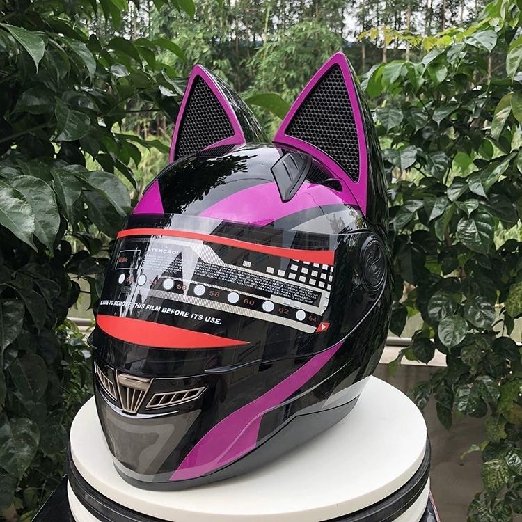 猫耳フルヘル 装飾用ヘルメット 可愛い 大人気 OriginalDesign 角付き