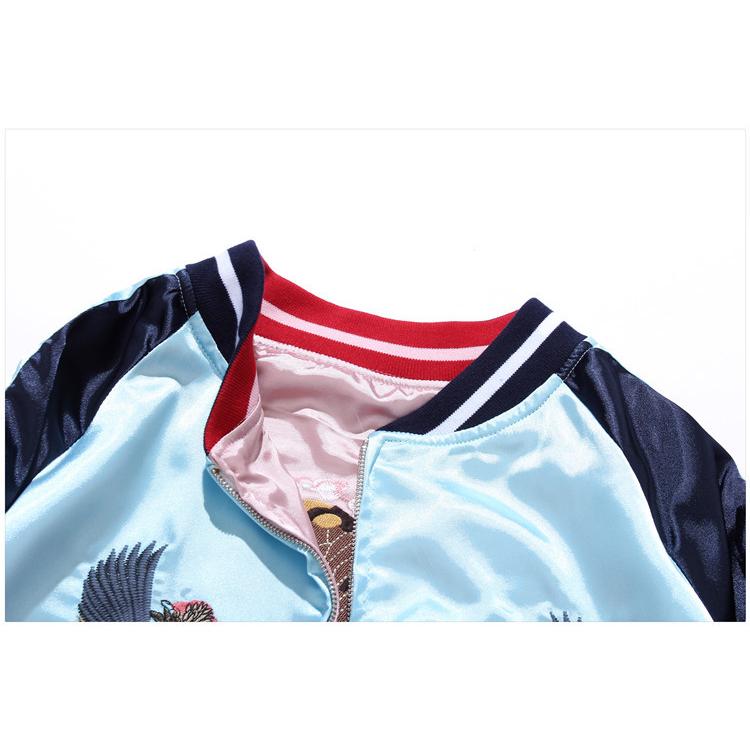 ヨコスカ] 男女兼用 富士山刺繍マーク スカジャン 大き目 横須賀