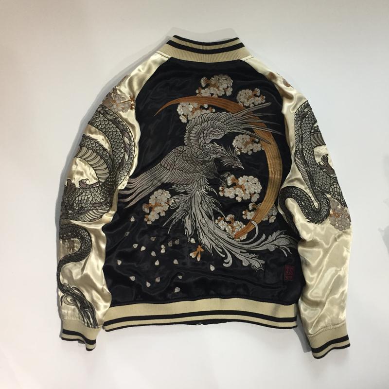 ヨコスカ] 男女兼用 真龍・鳳凰刺繍マーク スカジャン リバーシブル