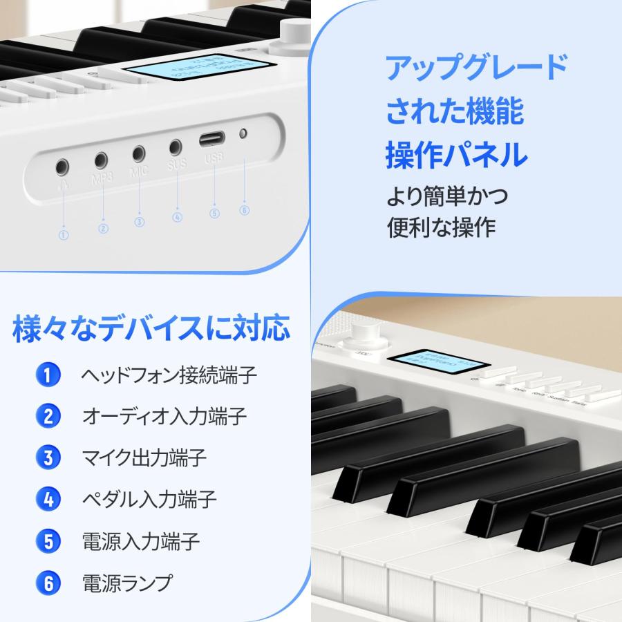電子ピアノ 88鍵盤 TERENCE 充電可能 MIDI対応 タッチレスポンス 電子ピアノ 88鍵盤 TERENCE 充電可能 MIDI対応 タッチレスポンス
