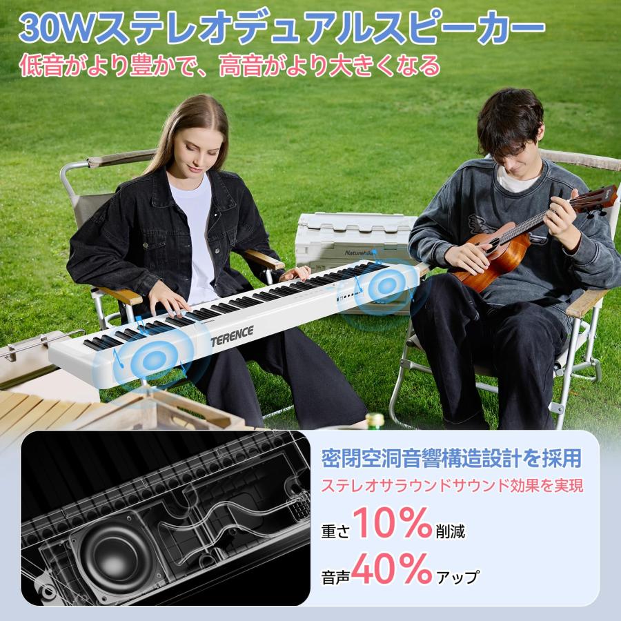 電子ピアノ 88鍵盤 TERENCE キーボード 高感度ウェイト鍵盤 MIDI 電子ピアノ 88鍵盤 TERENCE キーボード 高感度ウェイト鍵盤 MIDI