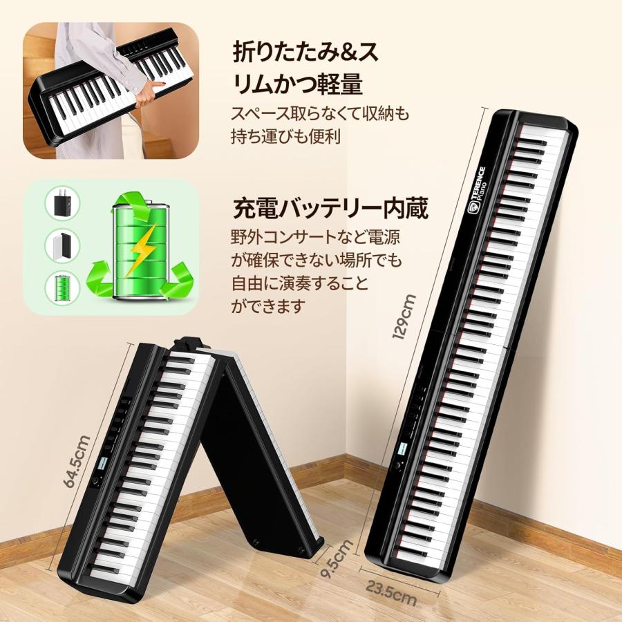 電子ピアノ 88鍵盤 TERENCE 電子オルガン キーボード MIDI対応 電子ピアノ 88鍵盤 TERENCE 電子オルガン キーボード MIDI対応