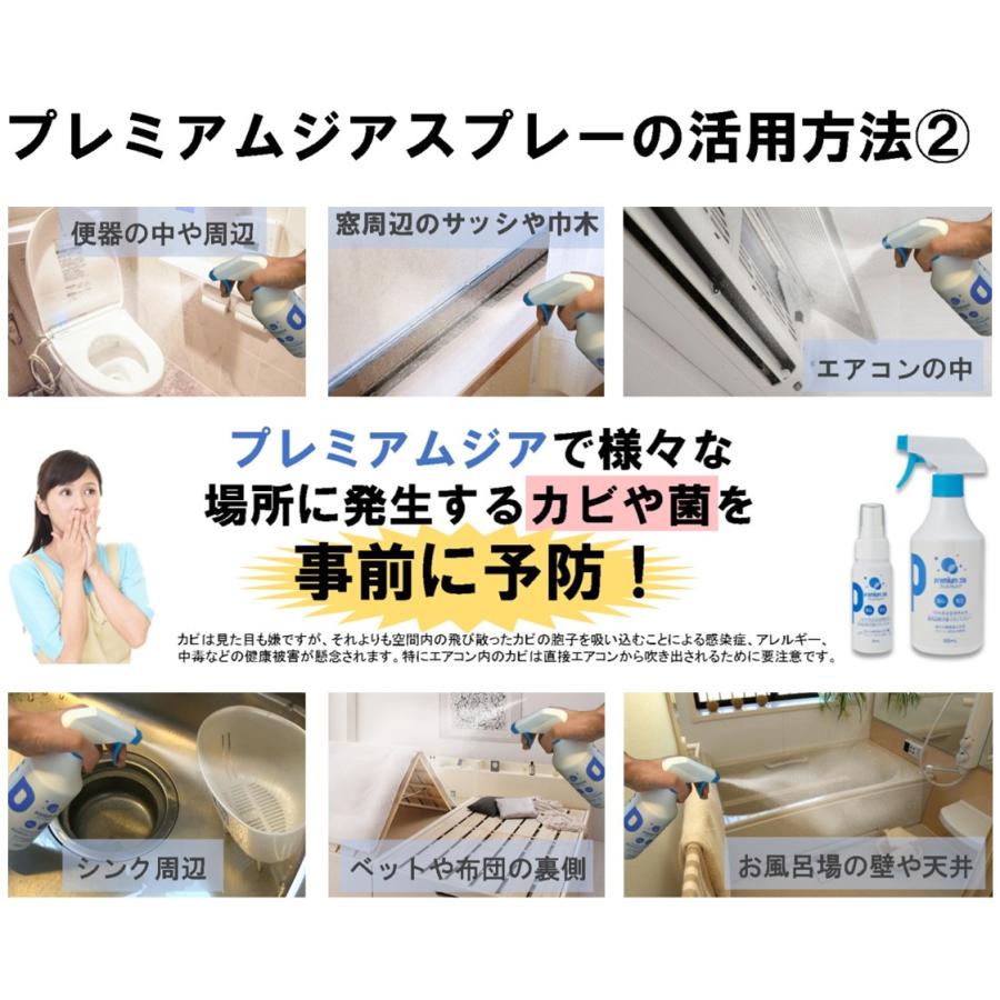 除菌スプレー プレミアムジア  消臭 500m・6本セット コロナ 花粉症 携帯 ボトル 除菌 消臭 低刺激 食品添加物由来成分 非漂白性・非金属腐食性 無味無臭 |  | 06