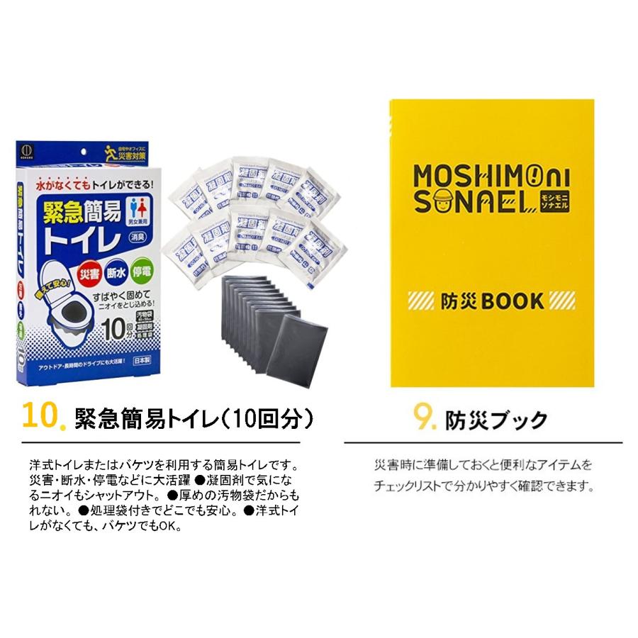 防災セット非常持出セット1人〜2人用 防災用品 非常 災害 緊急 避難 地震 台風 大雪 大雨 洪水 津波 停電 備蓄 防災リュック (11点セット)｜new-lifee-shop｜06