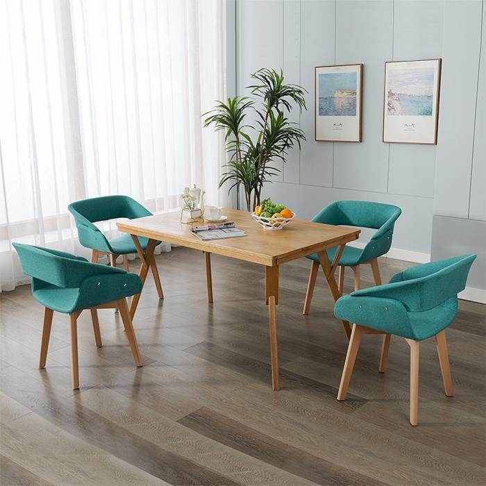 Newvalueモダン ダイニングチェア ミッドセンチュリー 布張り