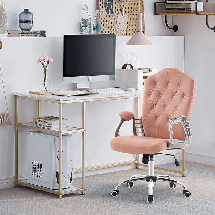 BarberPubネイルチェア 腰サポート付ワークチェア アームレスト付き