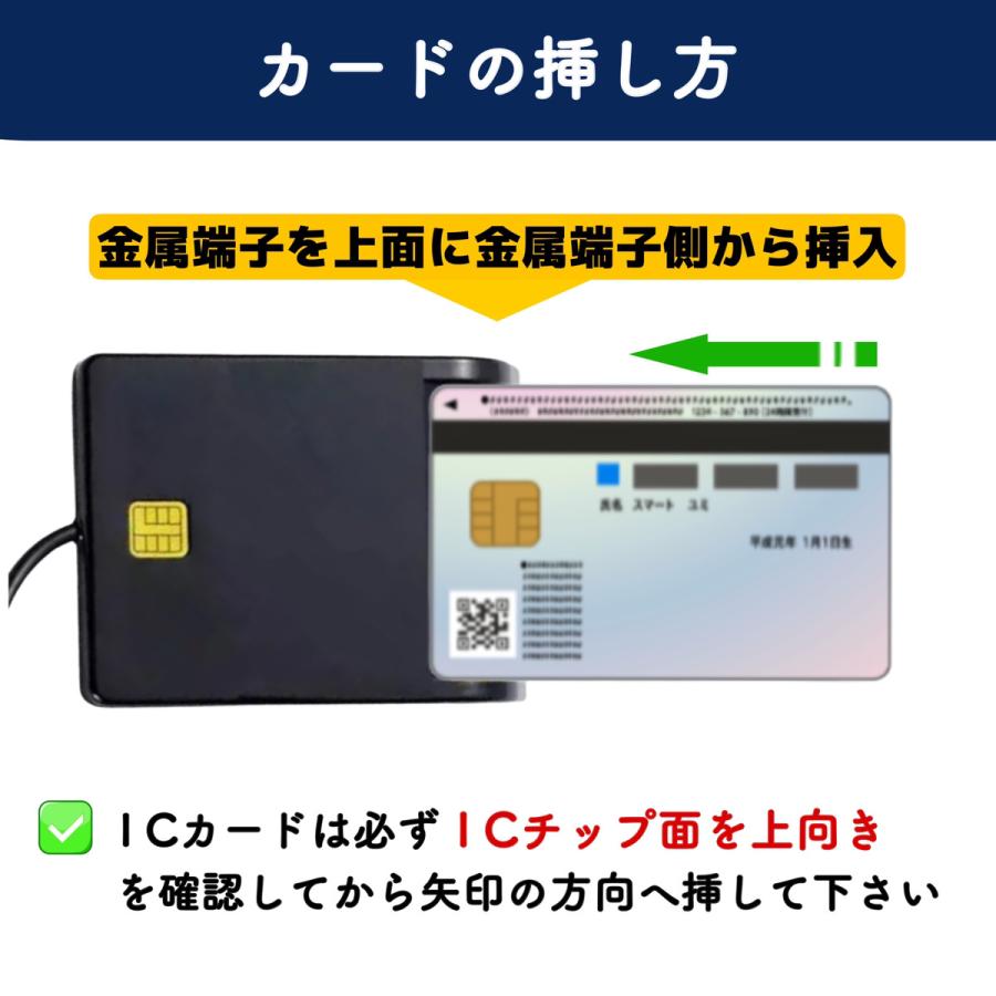 ICカードリーダー ライター 確定申告 マイナンバーカード対応 マイナンバーカード カードリーダー 接触型 USB e-tax対応 windows | ブランド登録なし | 04