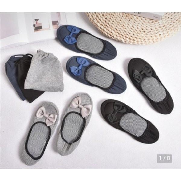 スリッパ おしゃれ レディース 携帯用 ルームシューズ かかと付き 屋内用 かわいい 旅行用 洗える 収納ポーチつき 夏 好評 リボン