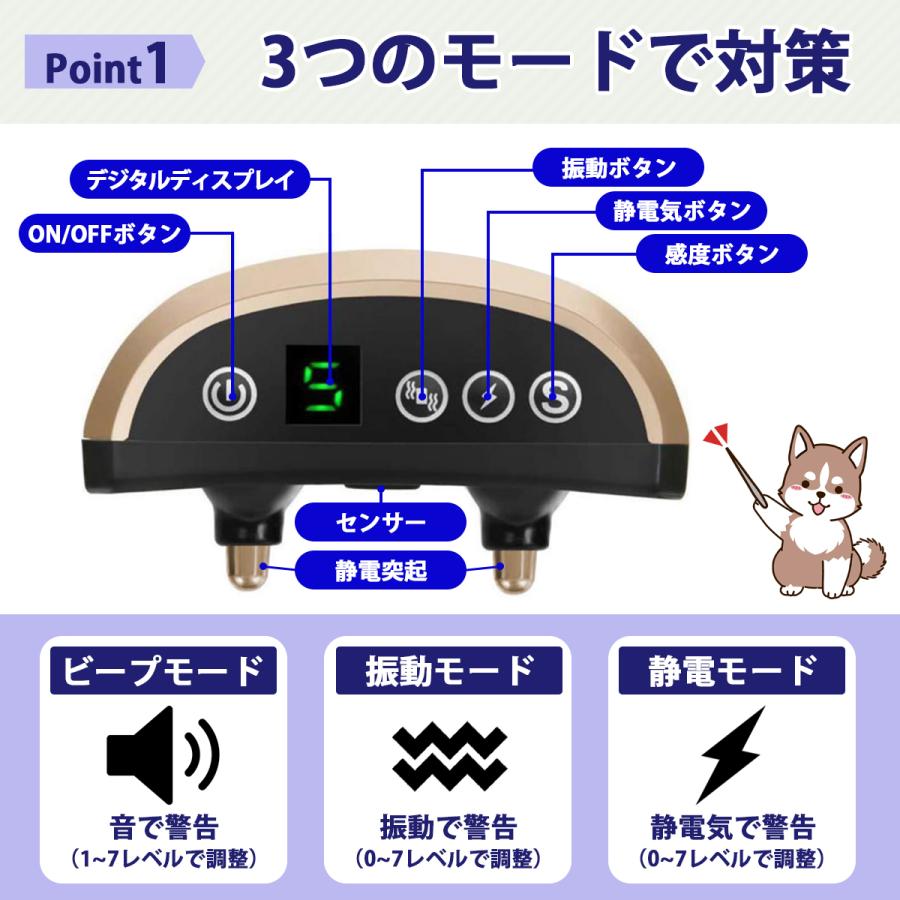 犬 しつけ 無駄吠え防止 無駄吠え防止グッズ 首輪 しつけ首輪 無駄吠え防止首輪 振動 小型犬 電気 | ブランド登録なし | 02