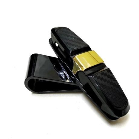 サングラス ホルダー クリップ 車 カー用品 カード入る サンバイザー カーボン 車載用品 サングラスかけ 黒 金 銀 カード挟み Sunholder New World 通販 Yahoo ショッピング