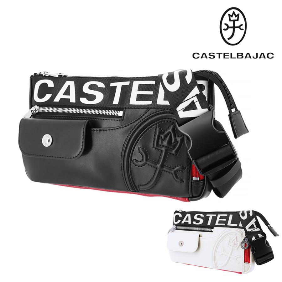 CASTELBAJAC ボディバッグ ホワイト×ブラック CASTELBAJAC（カステルバジャック） ボディバッグ ワンショルダー