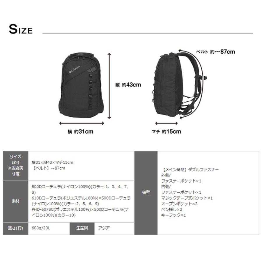 Columbia（コロンビア） 最大41％ リュックサック リュック デイパック