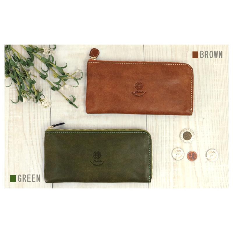 未使用 ダコタ ラウンドファスナー長財布 コラッジョ イタリア製牛革 グリーン Dakota（ダコタ） 最大P+16% コラッジョ ラウンドファスナー長財布