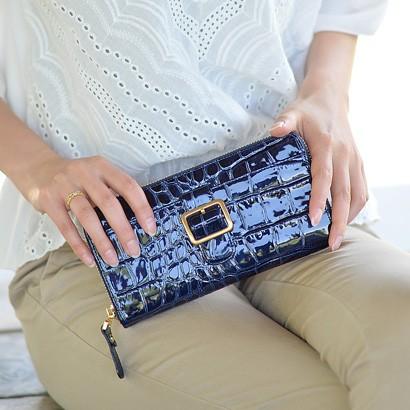 VIADOAN（ヴィアドアン） 最大37％ ラウンドファスナー長財布 LUXCROCO