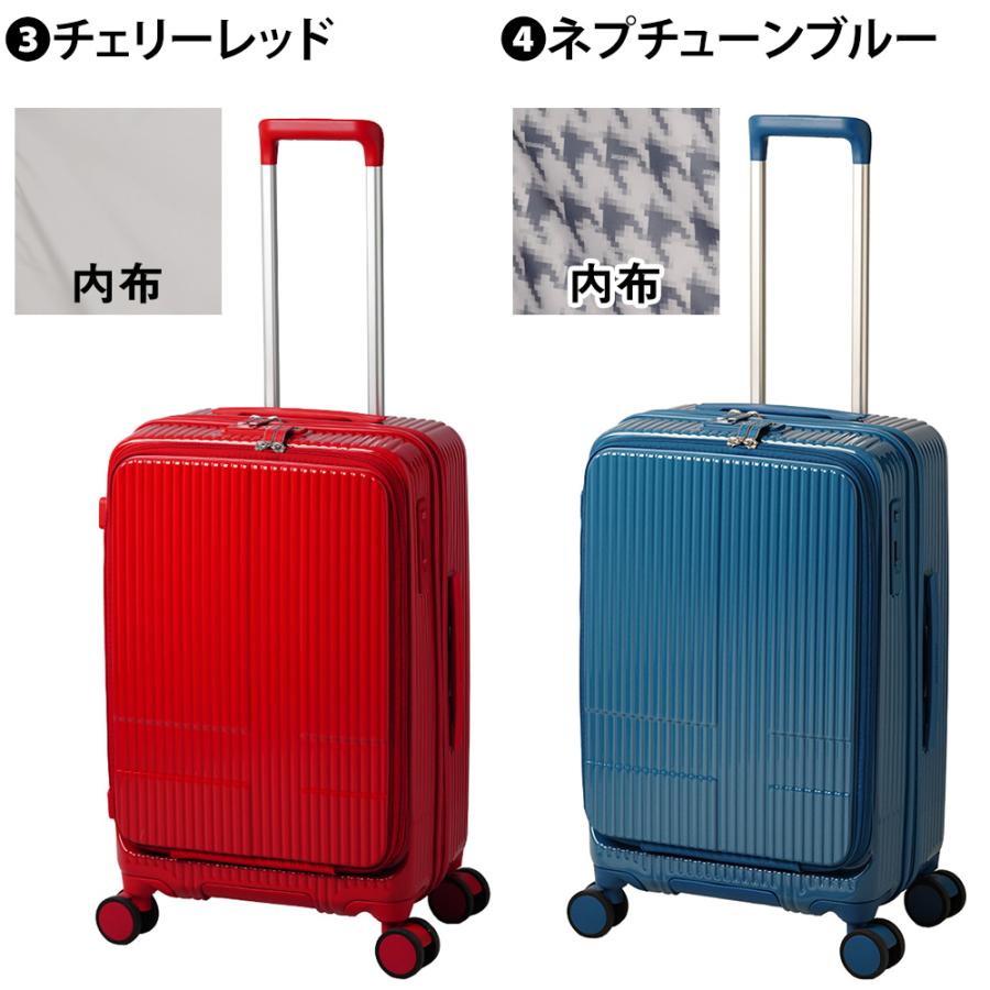 イノベーター スーツケース ネイビーレッド 3-5泊]イノベーター 60L フレームタイプ マットネイビー×レッド 4輪