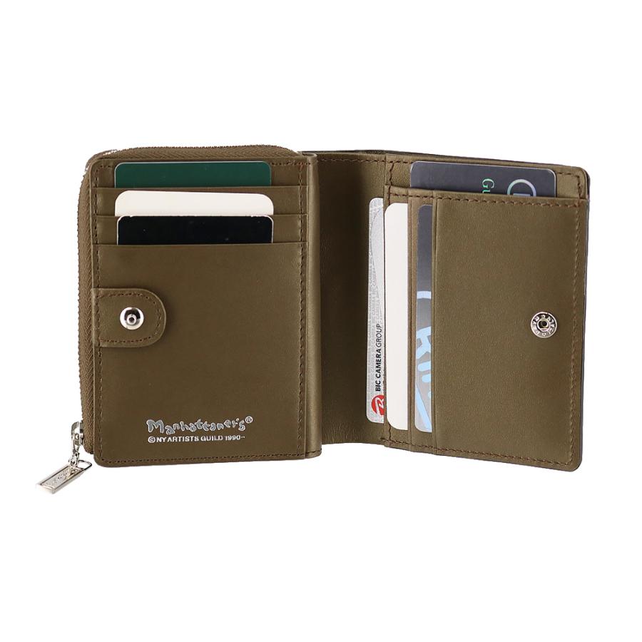 新品未使用　マンハッタナーズ　二つ折り財布　外ポケット 小銭入れタイプ ピンク Manhattaner's（マンハッタナーズ） 最大38％ 二つ折り財布 小銭入れ