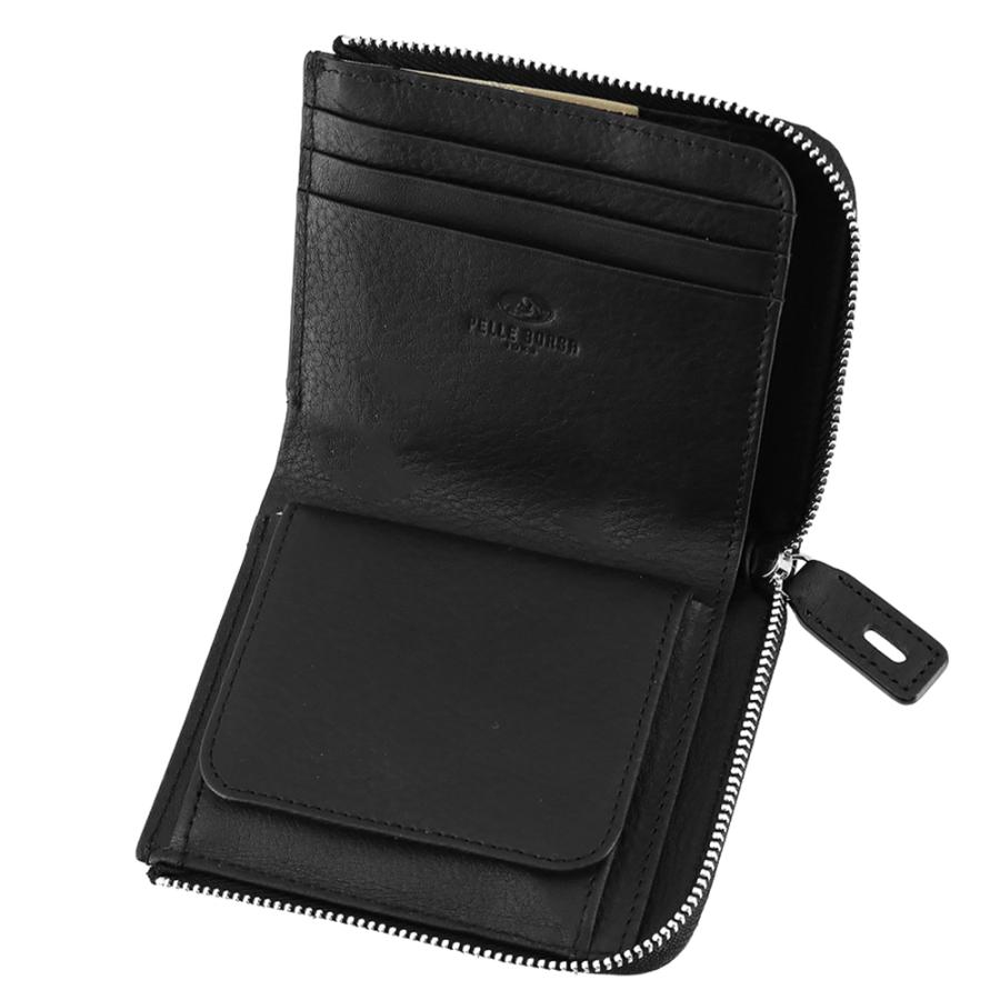 PELLE BORSA（ペレボルサ） 財布 二つ折り財布 折財布 薄マチ 本革