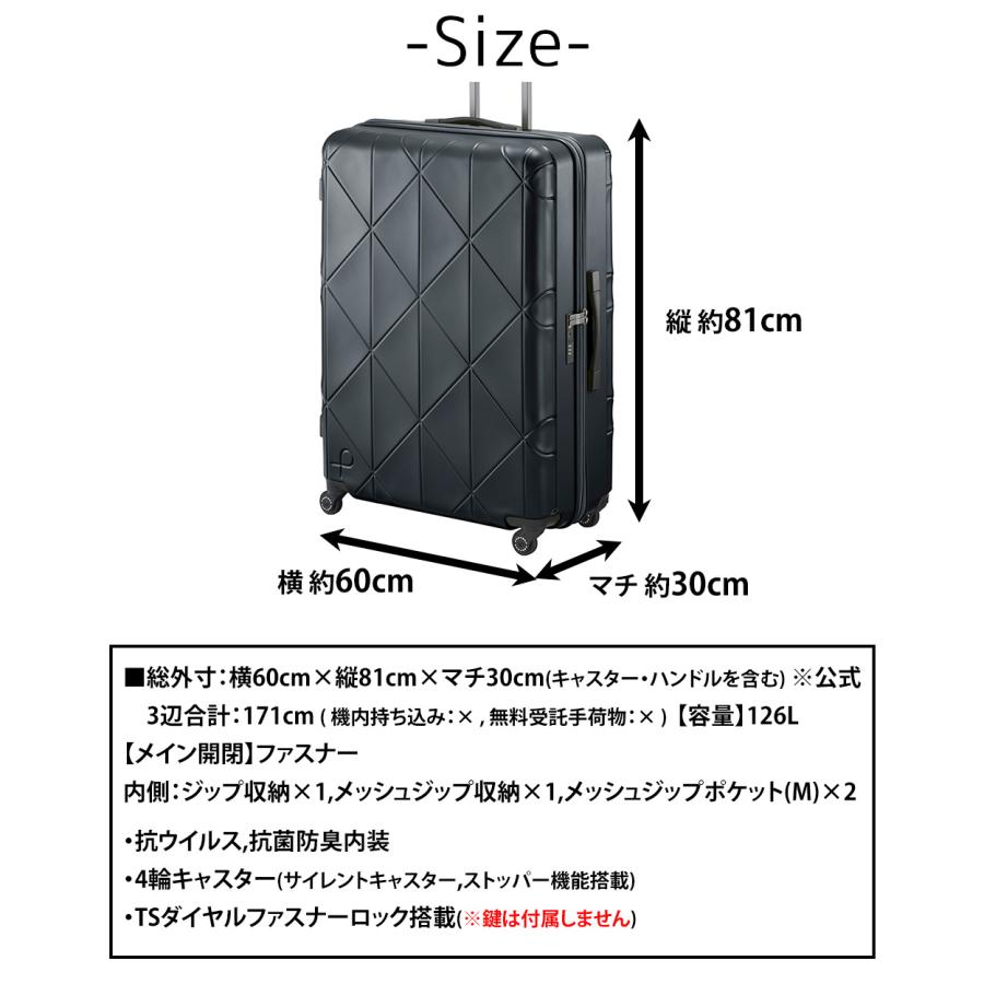 ProtecA 【メーカー直送】スーツケース キャリーケース (126L) 10泊