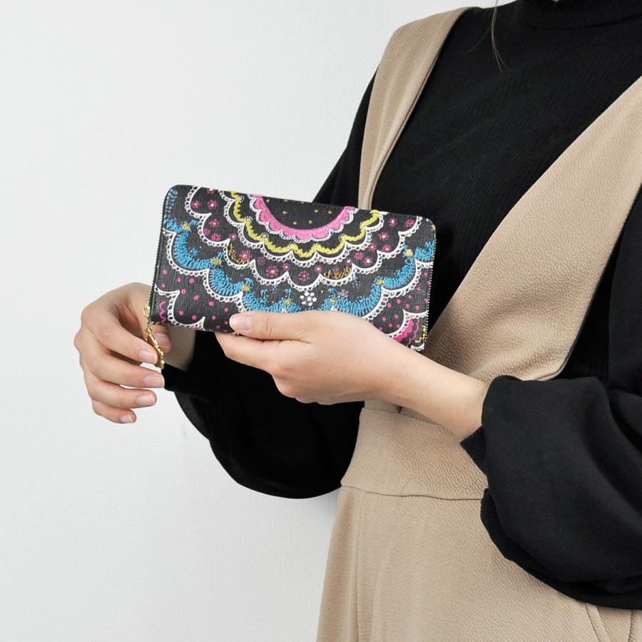 1993【未使用】ツモリチサト ラウンドファスナー長財布 スカラッププリント TSUMORI CHISATO（ツモリチサト） 最大P+16% ラウンドファスナー長財布
