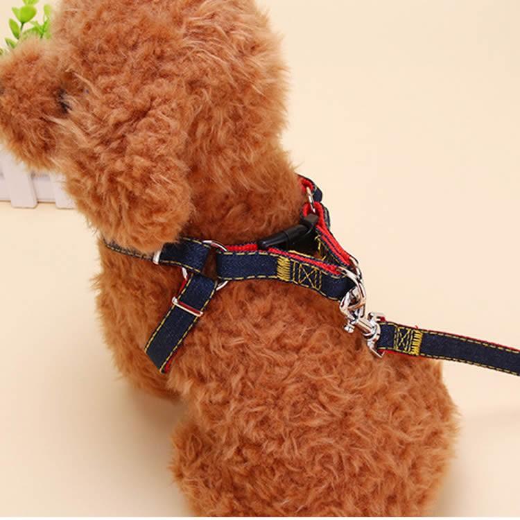 Mサイズ ペット用品 犬 首輪 ハーネス リード ナイロン ハーネスと首輪