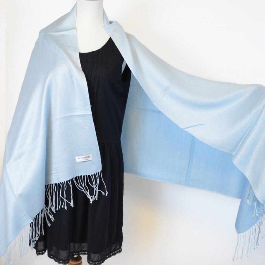 ラグジュアリー シルク パシュミナ 大判 シルク混パシュミナストール