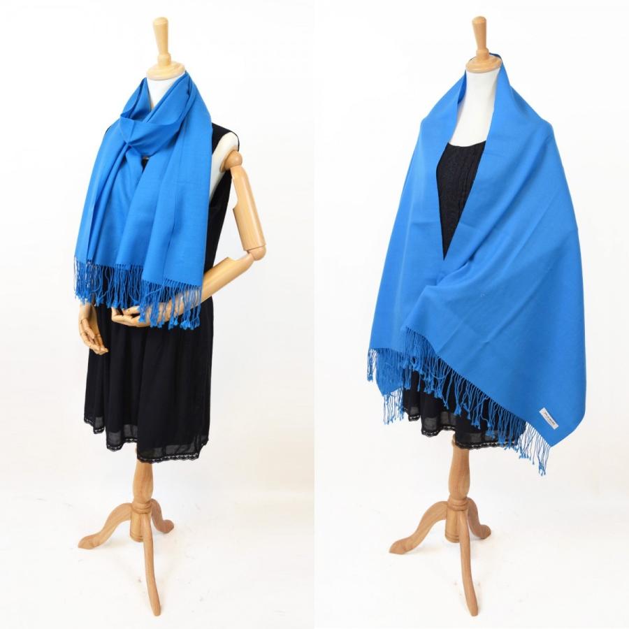 ストール ウール パシュミナ マフラー 大判 厚手 綾織 ツイル 秋 冬