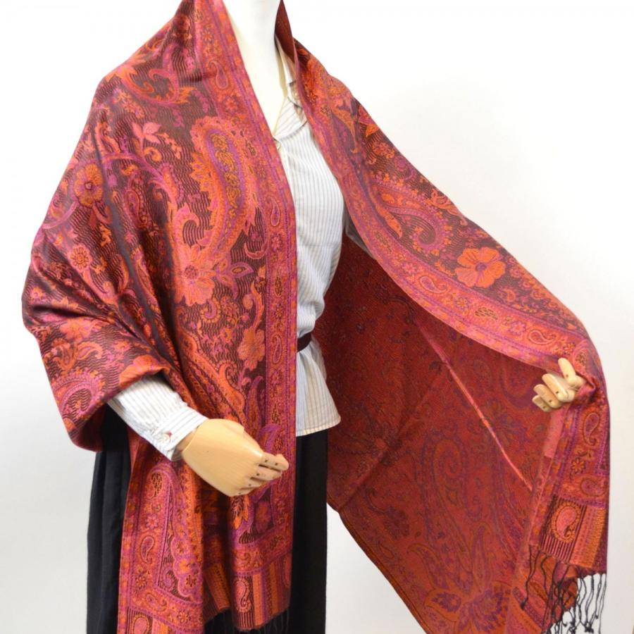 美品 ★Dior★ ストール メンズ ペイズリー柄 シルク ワインレッド. Christian Dior ペイズリー柄 ストール Christian Dior ペイズリー