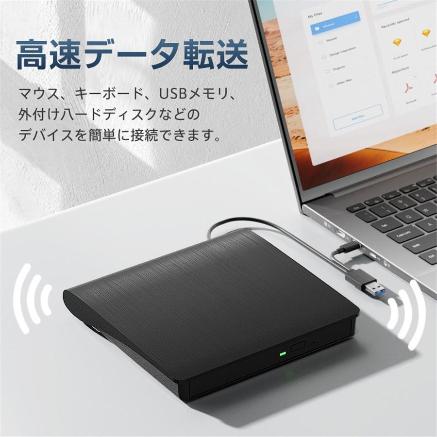 DVDドライブ 車載用 DVD 外付け USB3.0 車用cdプレイヤー 簡単接続 