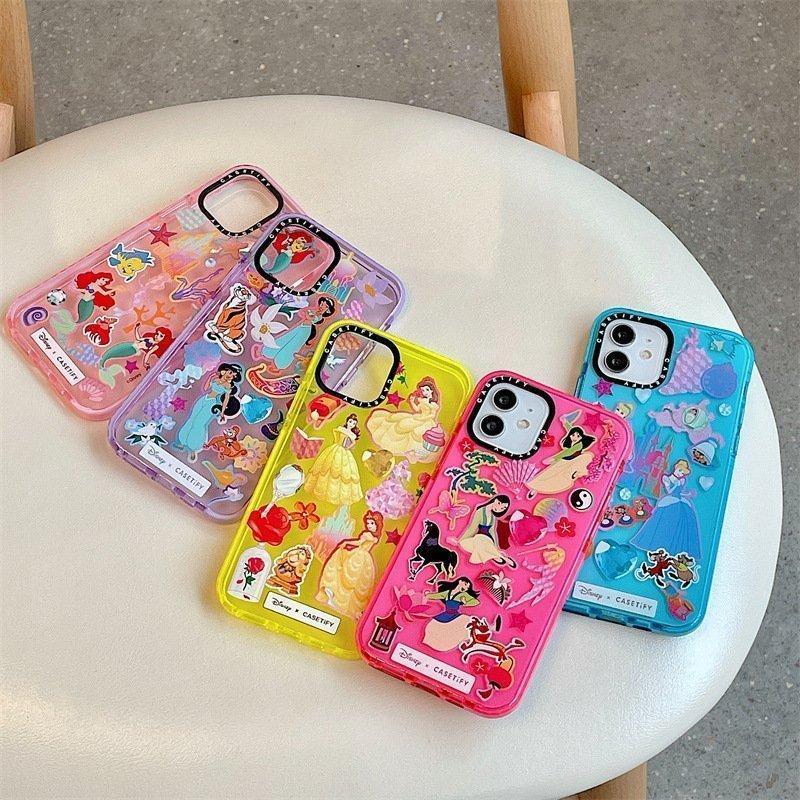 スマホケース ディズニープリンセス 透明ケース シンデレラ かわいい 