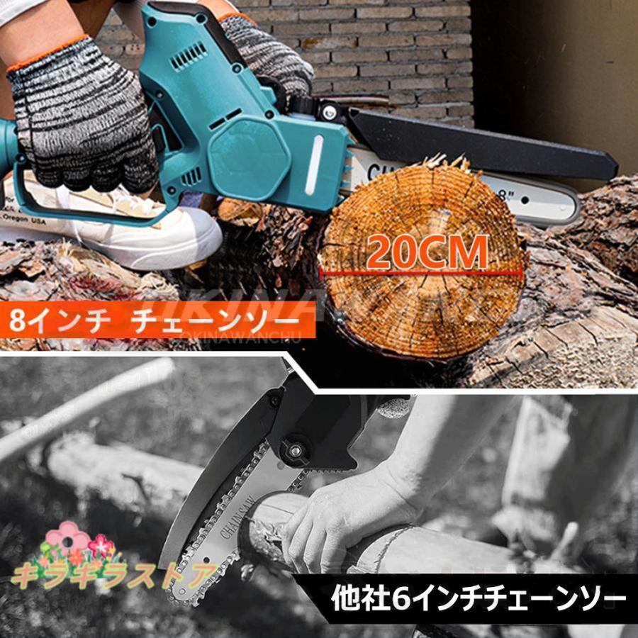 充電式8インチチェーンソー ブラシレスモーター