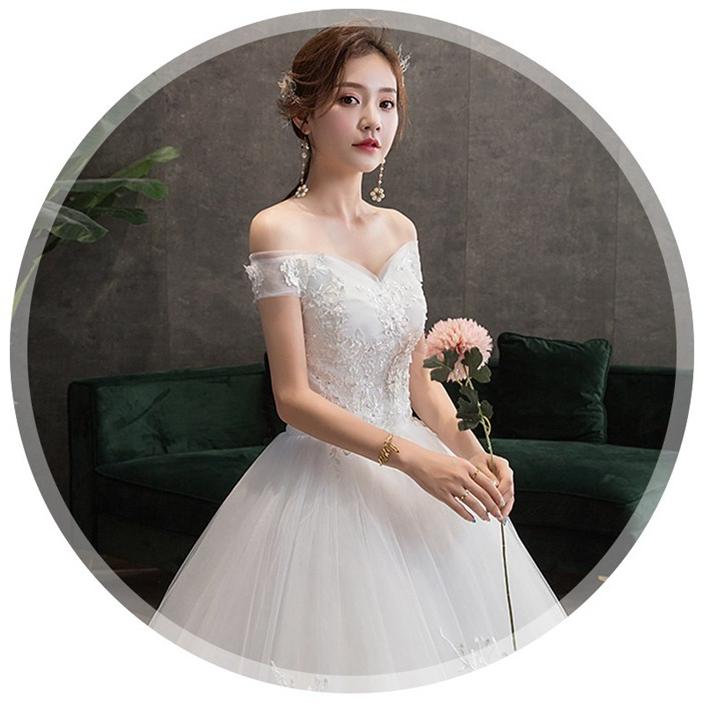 ウェディングドレス レースドレス 刺繍 半袖 肩空き Aライン ウエディングドレス 編み上げタイプ オリジナル ウェディングドレス Aライン ボリューム 花嫁 Y アトランティス 通販 Yahoo ショッピング