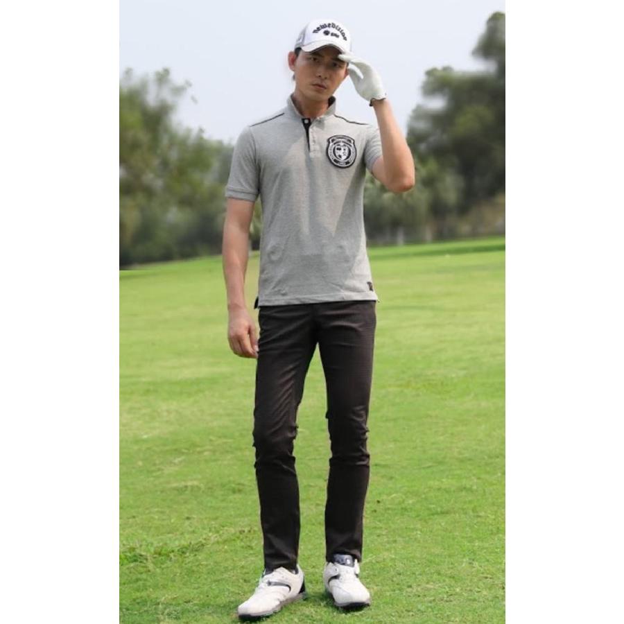 PAPAS PLUS ゴルフ 刺繍 鹿の子 ポロシャツ ネイビー M PAPAS PLUS ゴルフ 刺繍 鹿の子 ポロシャツ ネイビー M PAPAS PLUS