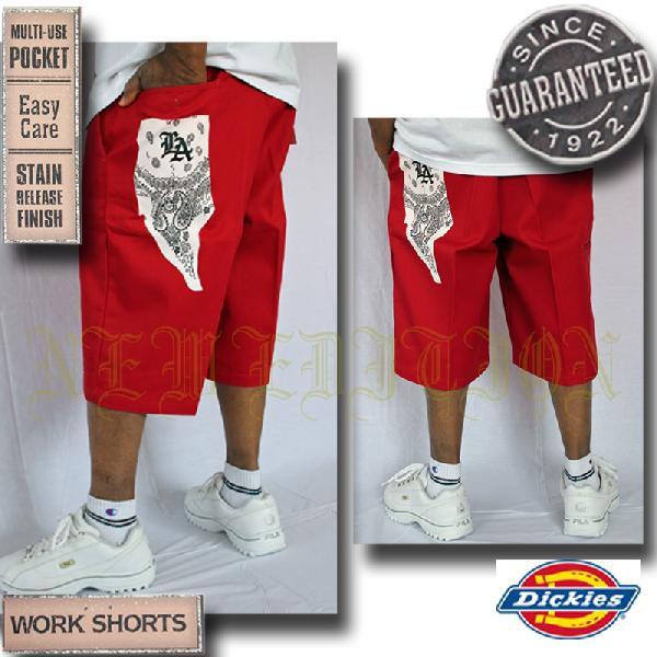 Dickie ショートパンツ カスタム バンダナ プリント ディッキーズ 赤 レッド ハーフパンツ 半パン メンズ 春夏 Dkp33 Dkp33 Customred New Edition Hiphop 通販 Yahoo ショッピング
