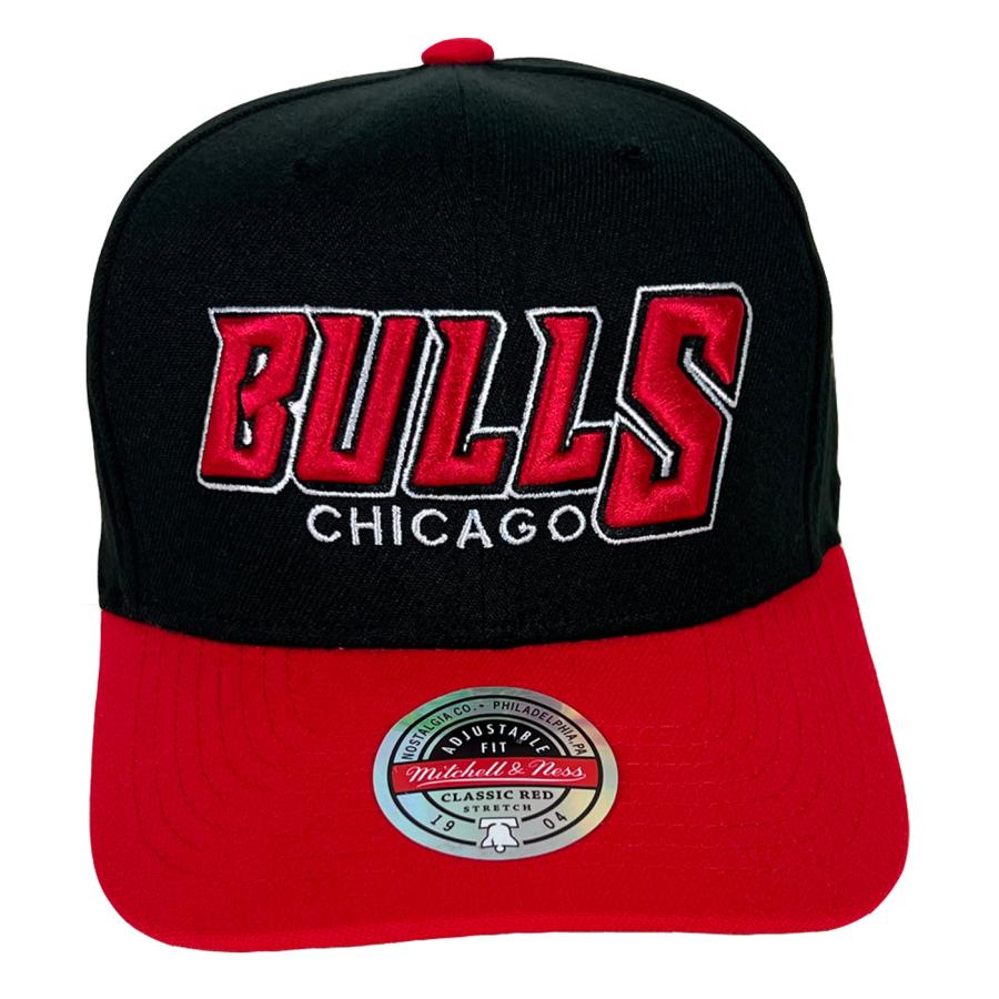 Mitchell&Ness CHICAGO BULLS Classic Red STRETCH スナップバック 